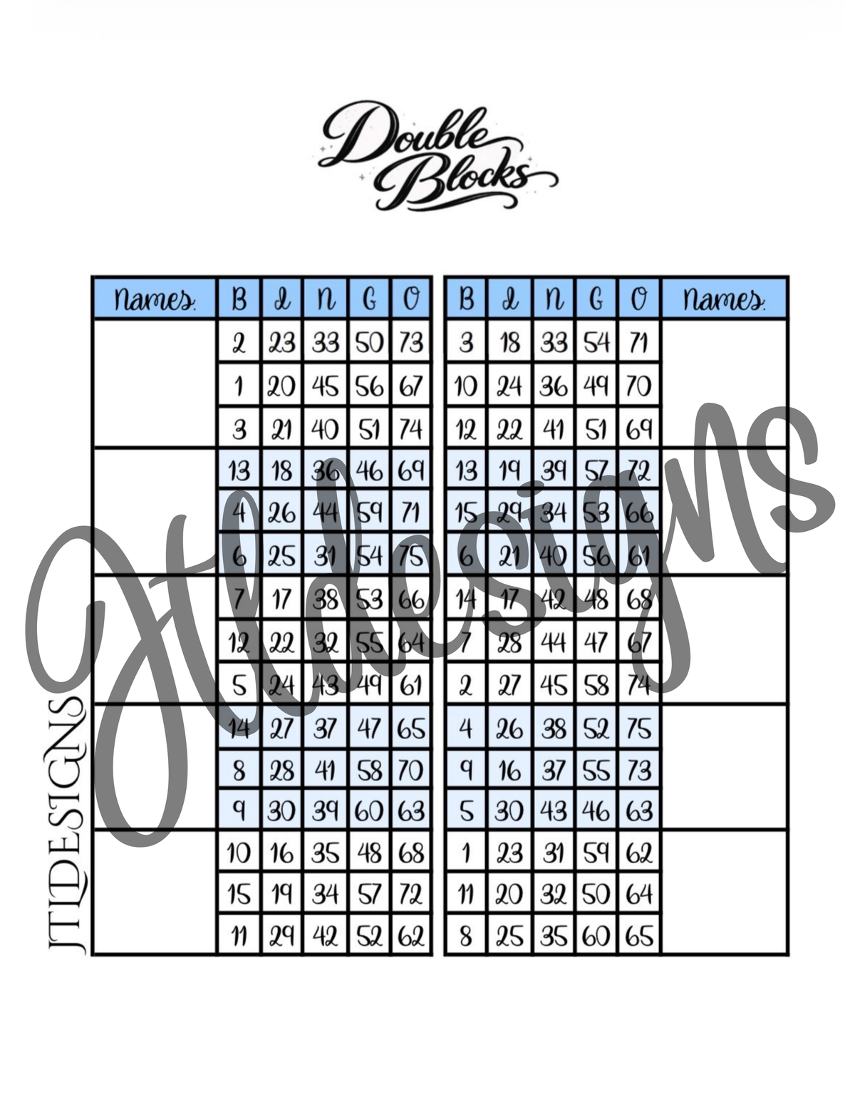double Blocks Plain Blue