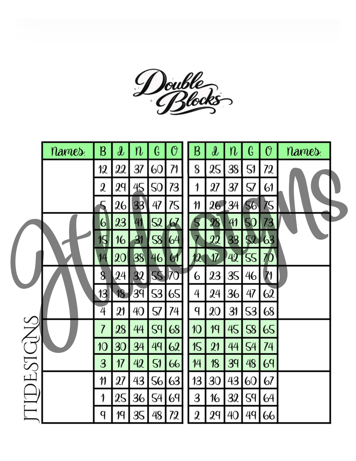 Double Blocks Plain green