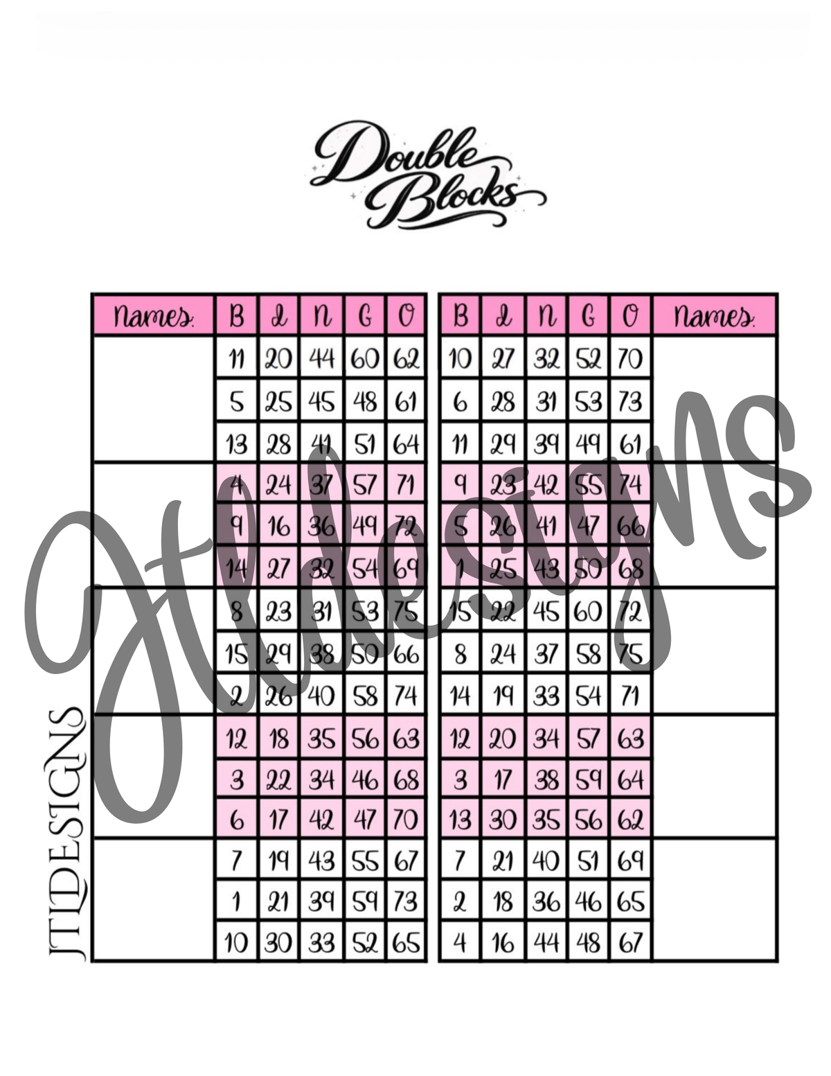 Pink plain Double Blocks