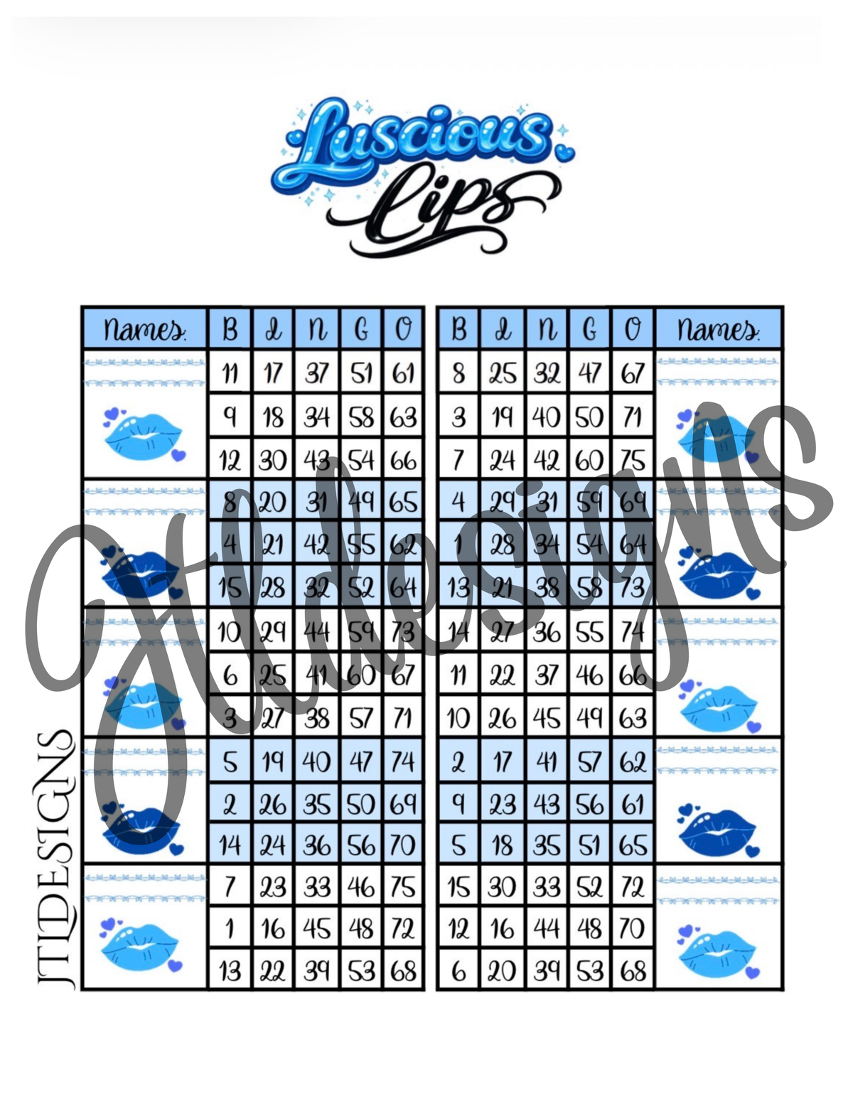 Blue Luscious Lips Double Blocks