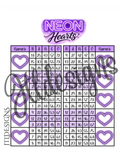 Neon Purple Hearts