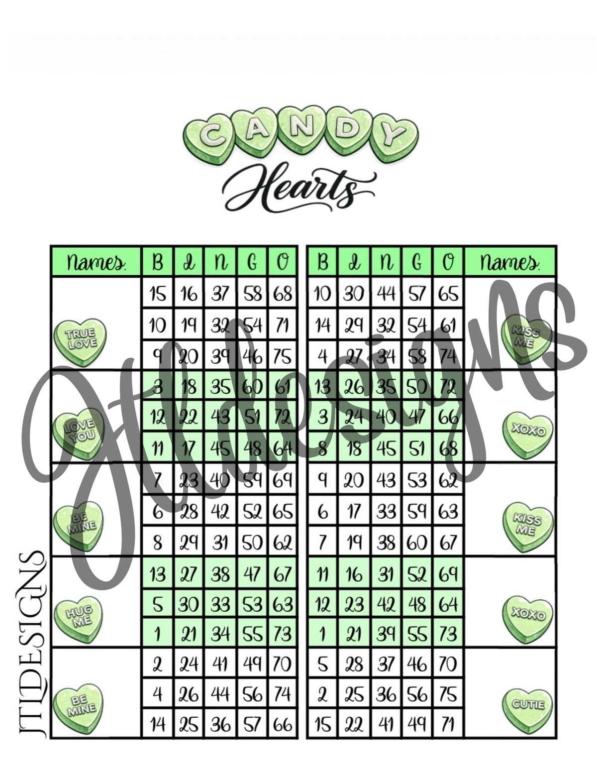 Candy Hearts Green Double Action