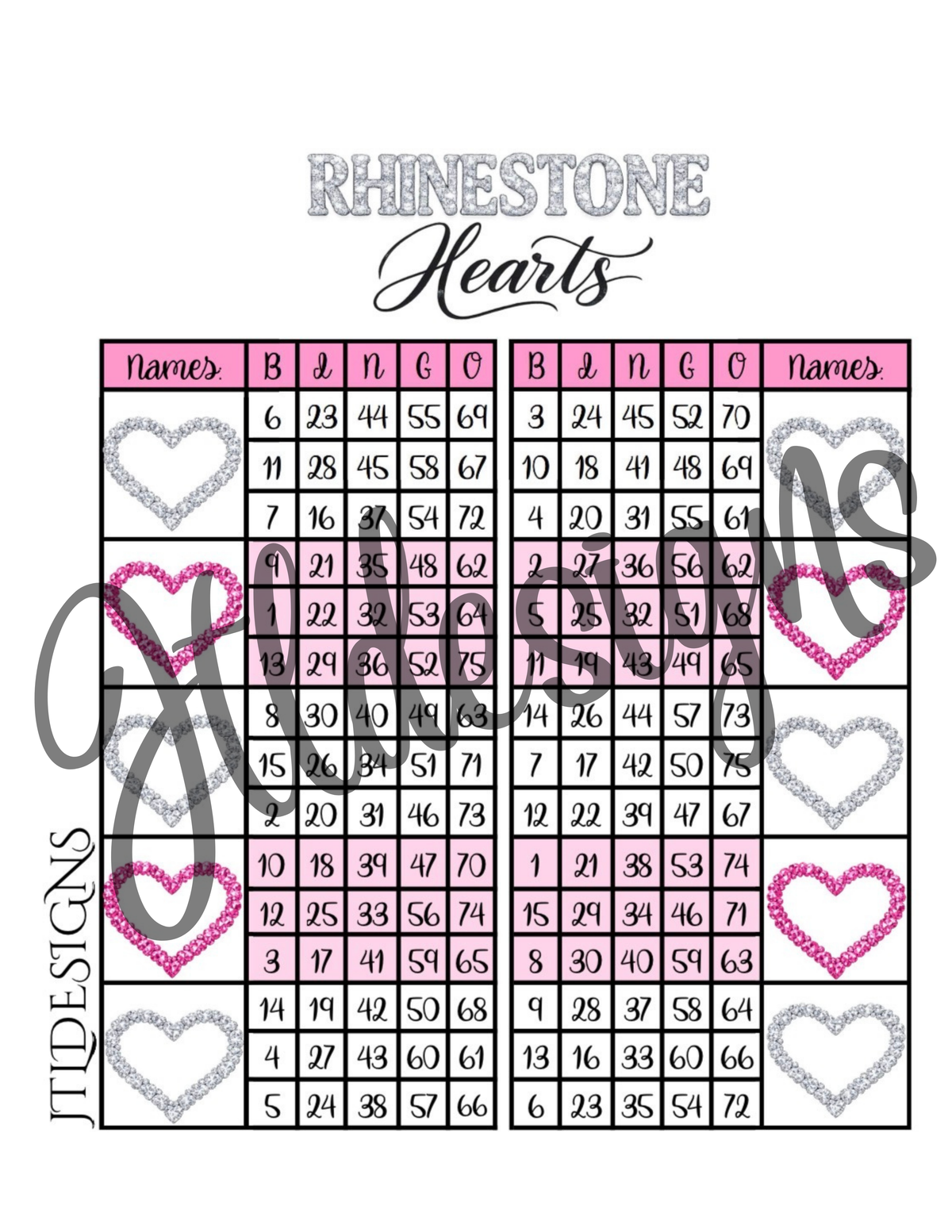 Rhinestone Hearts