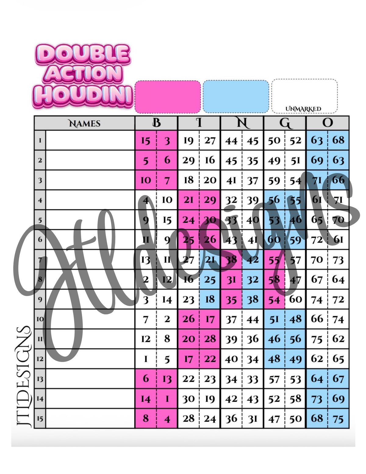 Double Action Houdini Blue & Pink