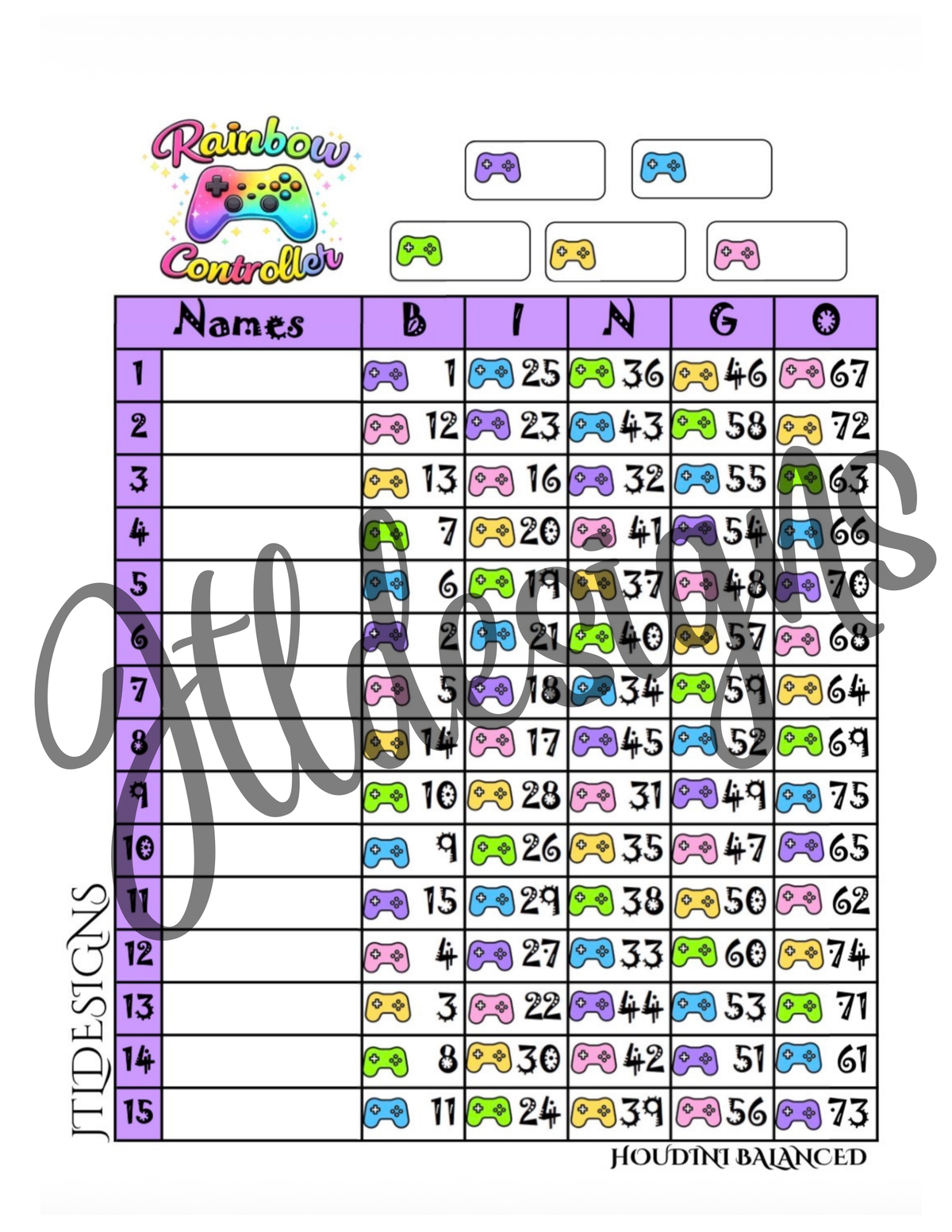 Rainbow Controllers Gamer