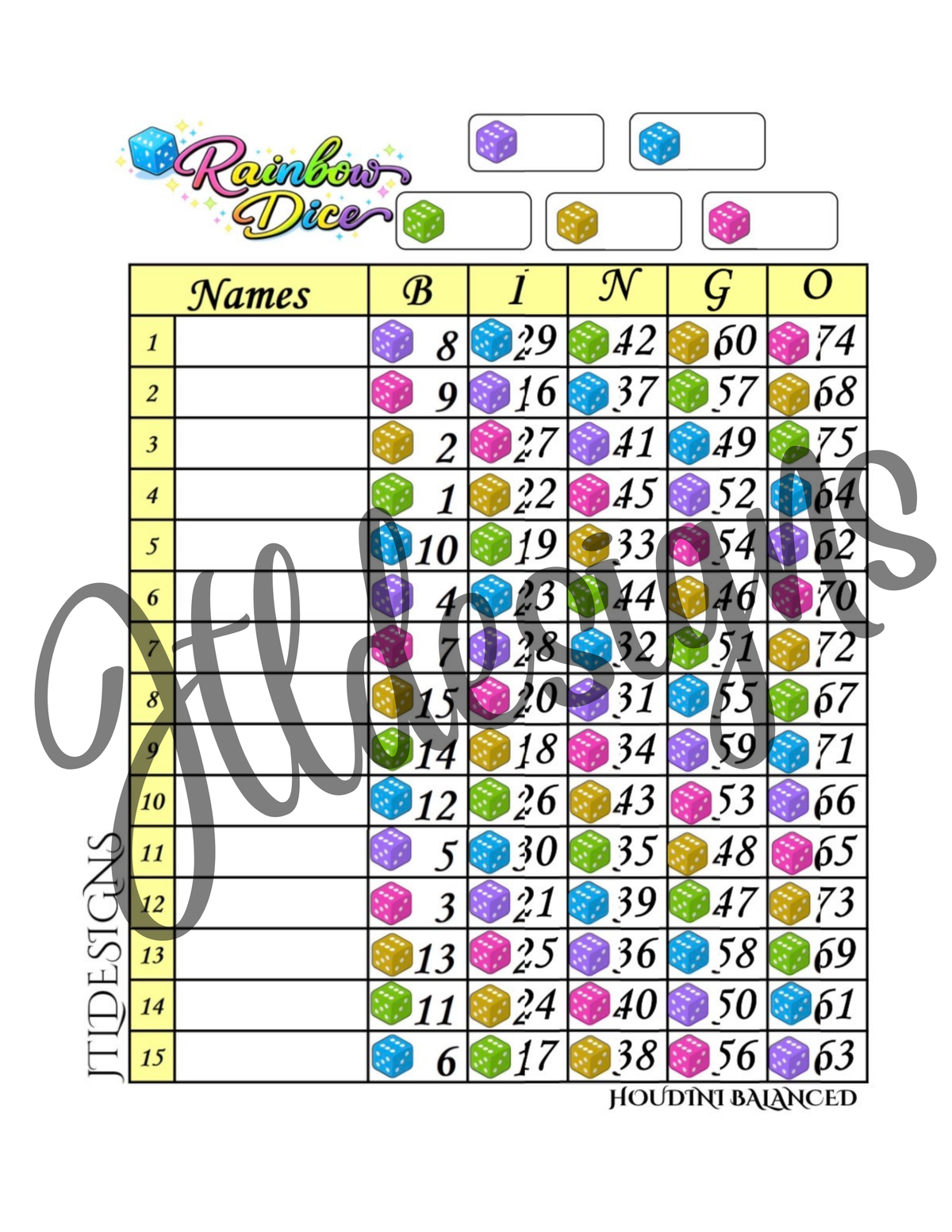 Rainbow Dice
