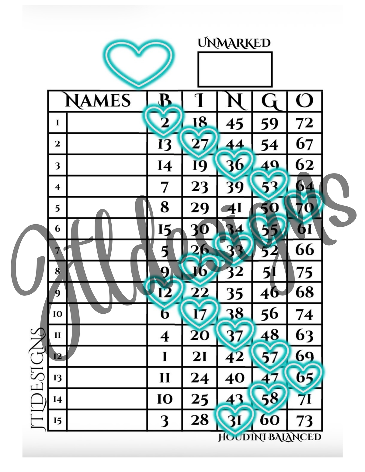 Glowing Teal Neon Powerball 75
