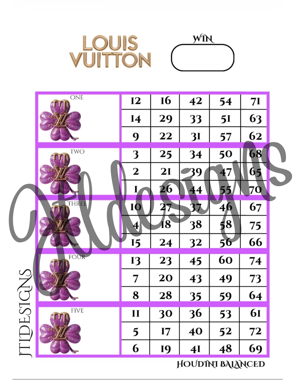 LV Dripping Molten Clovers Purple