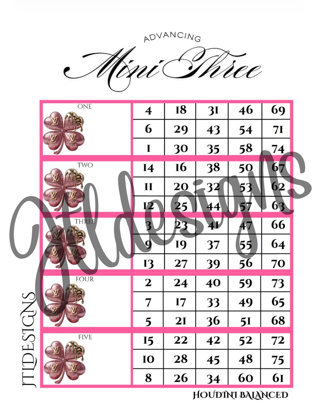 LV dripping Molten Clovers Pink Advancing Minis