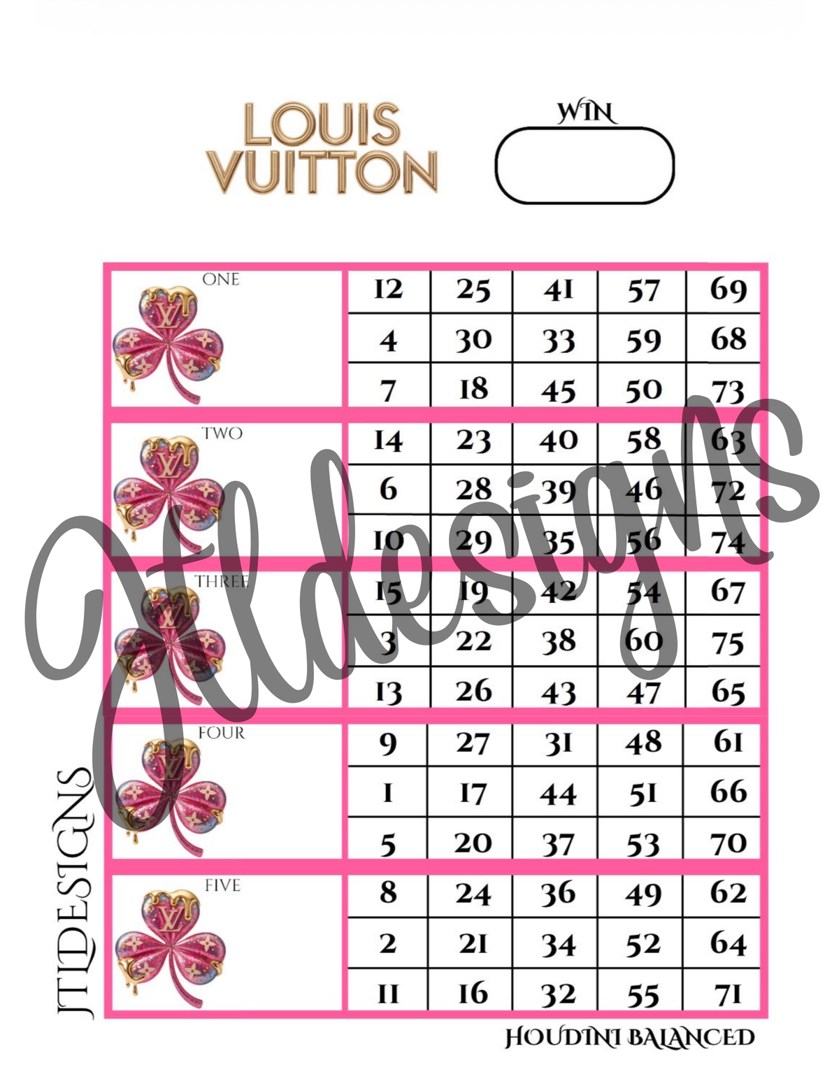 LV Dripping Molten Clovers Pink Blocks