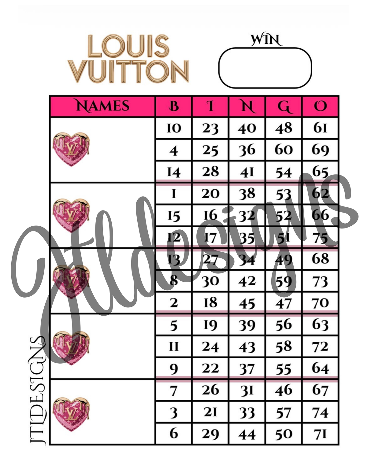 dripping LV Blocks Hearts