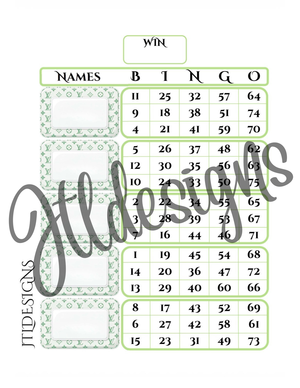 Green Ell Vee Nametag Blocks