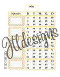 Yellow Ell Vee Name Tag Blocks