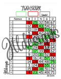 Red & Green Two color Large Font