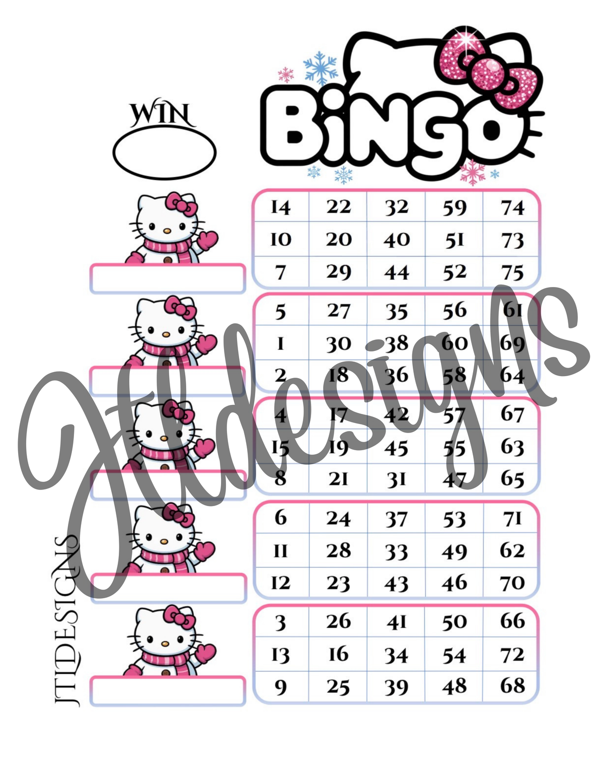 Hello Kitty Snowman 50 Page Bundle