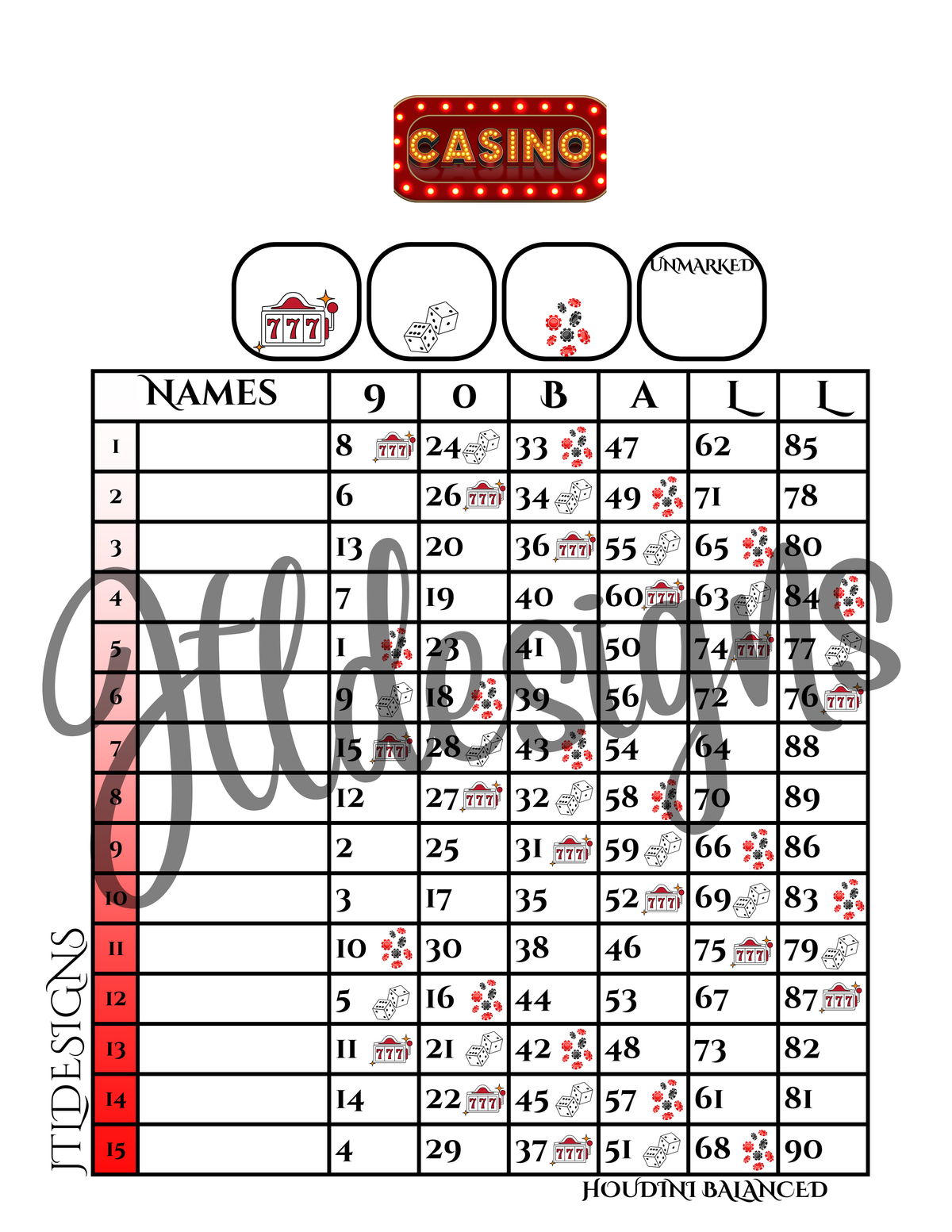 Casino Luck 90 Ball