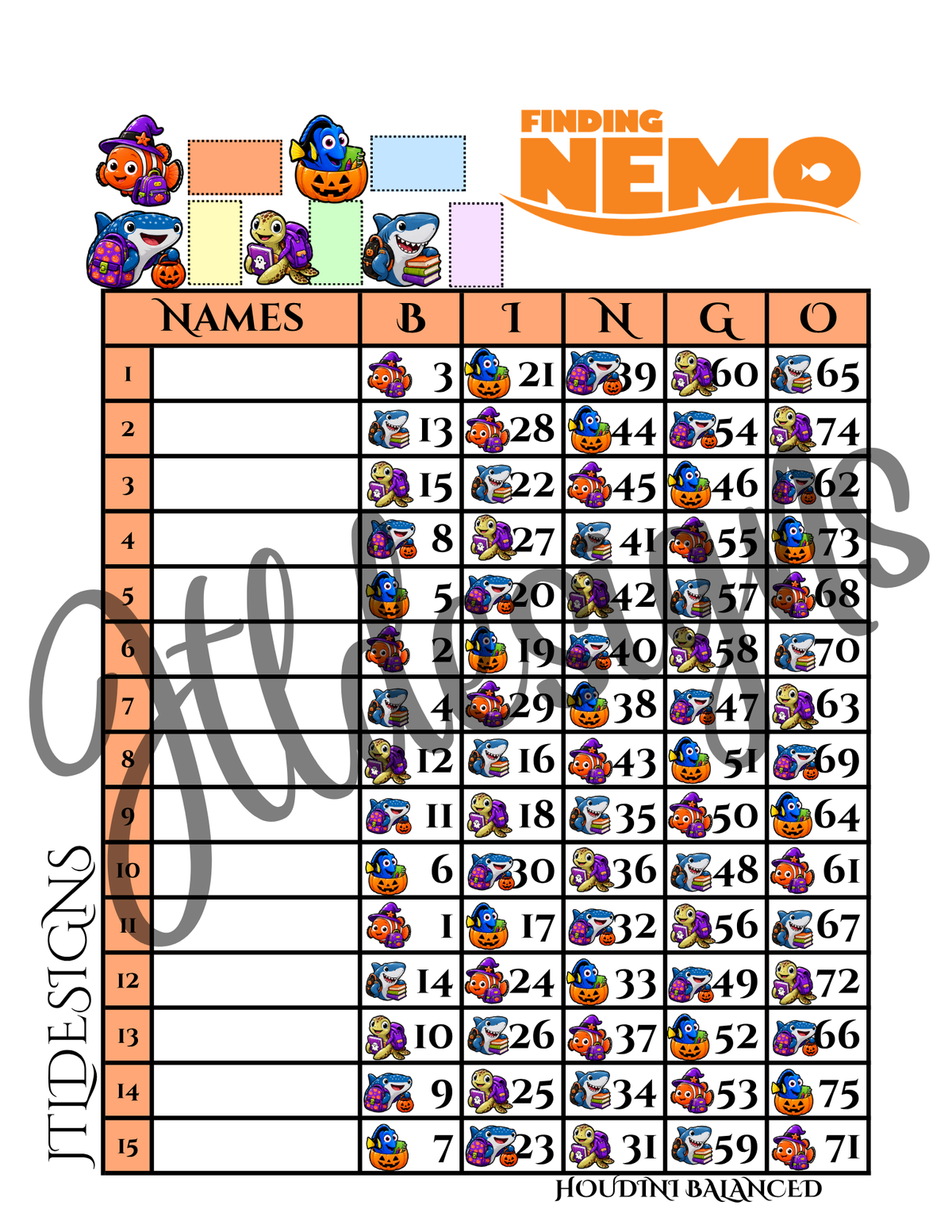 Finding Nemo Halloween Back 2 School