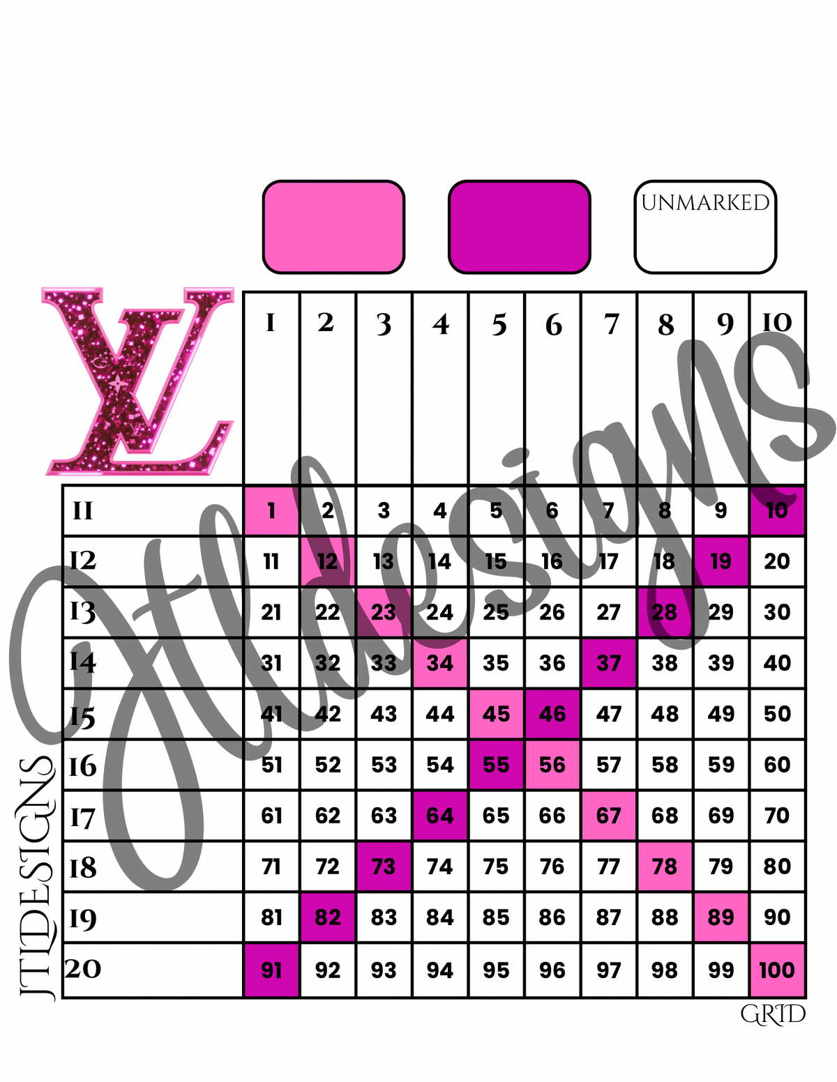Pink& Purple luxury Grid 100