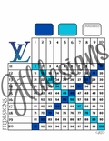 Blue Gradient Luxury Grid 100