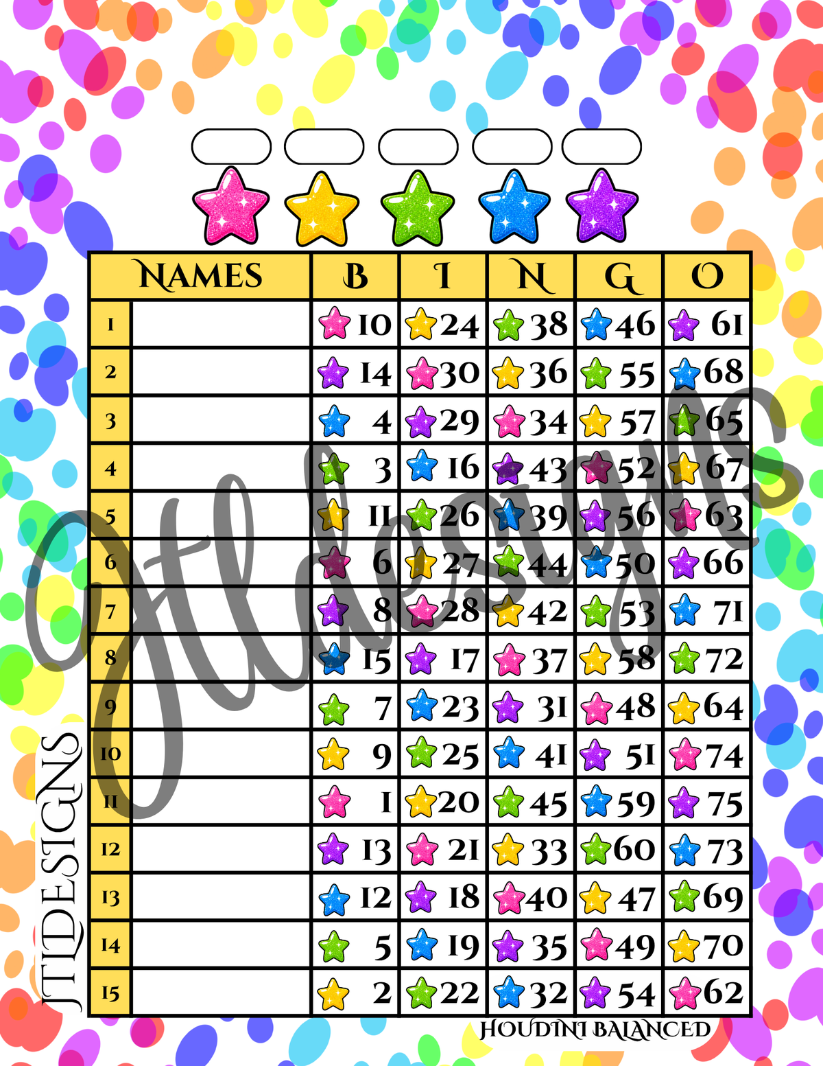 Rainbow Glitter Stars