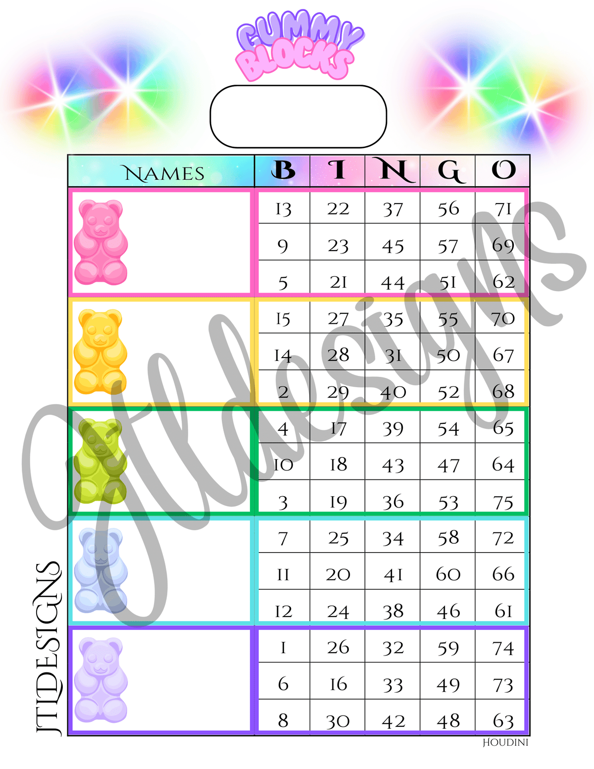 Rainbow Gummy Blocks