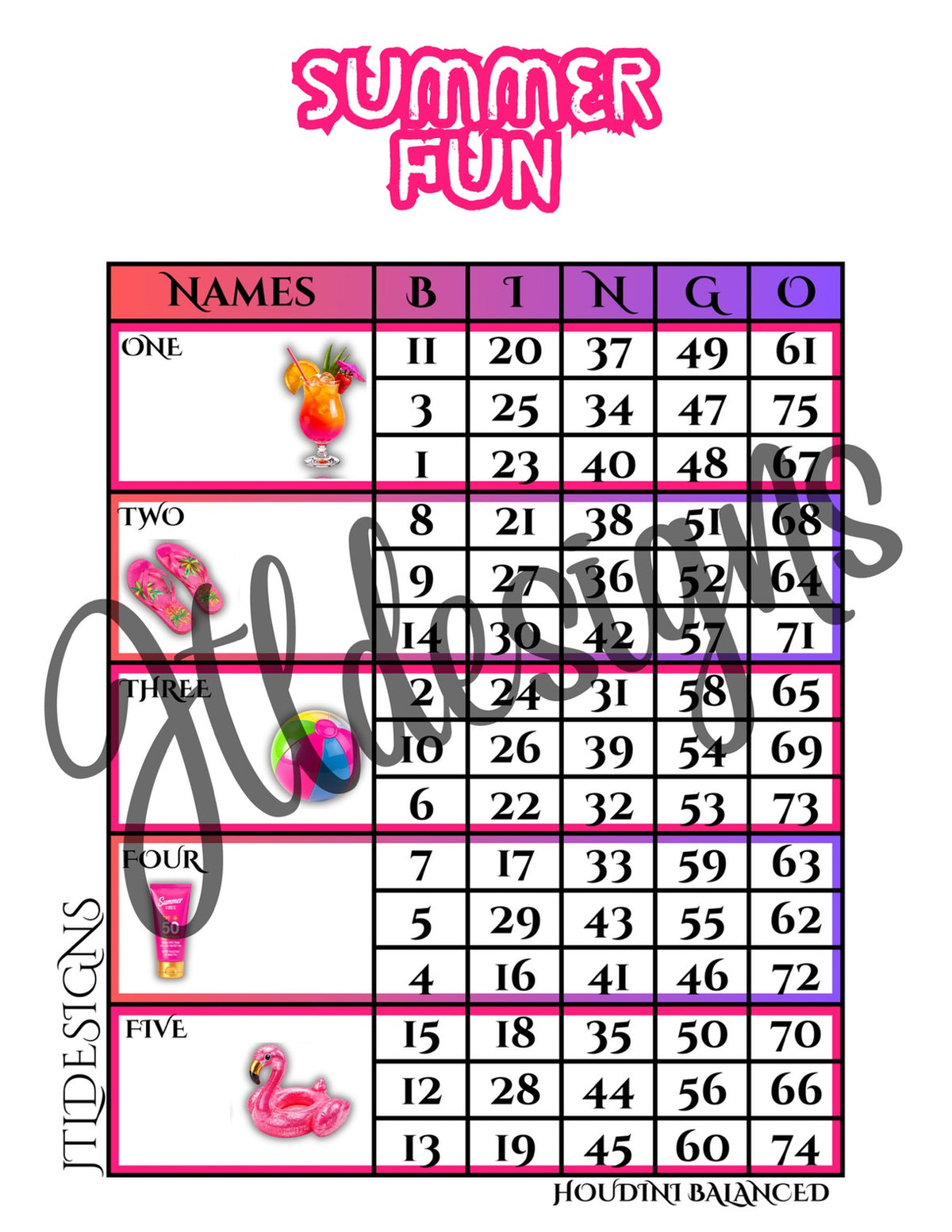 Summer fun Pink blocks