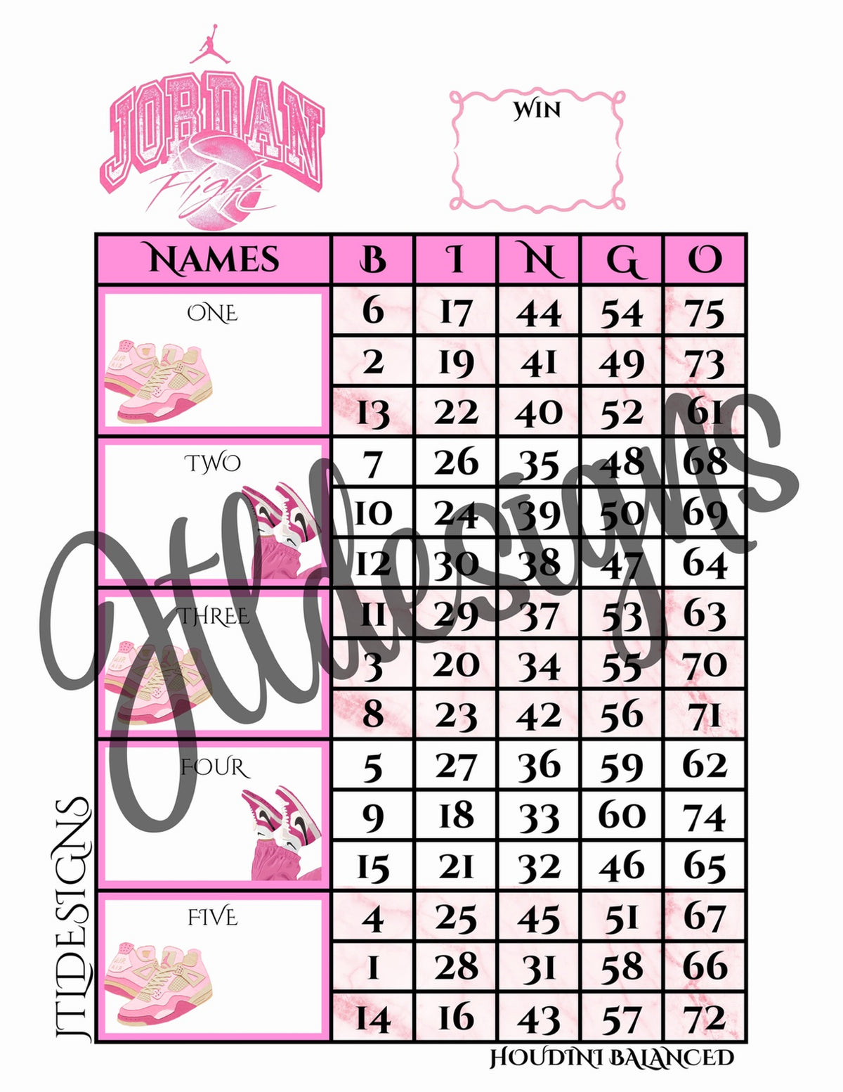 J ordan pink Blocks