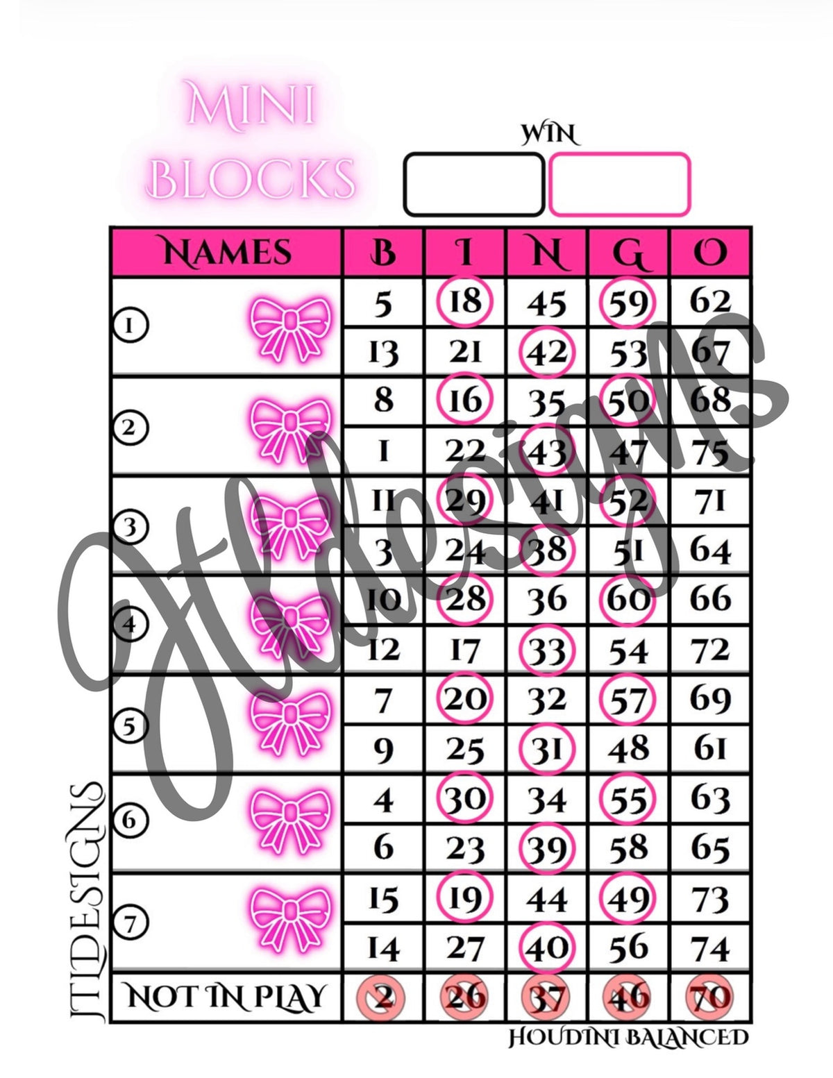 Mini Blocks Neon Pink Bows CTA