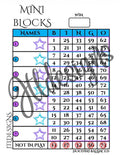 Purple & Blue Stars Mini blocks