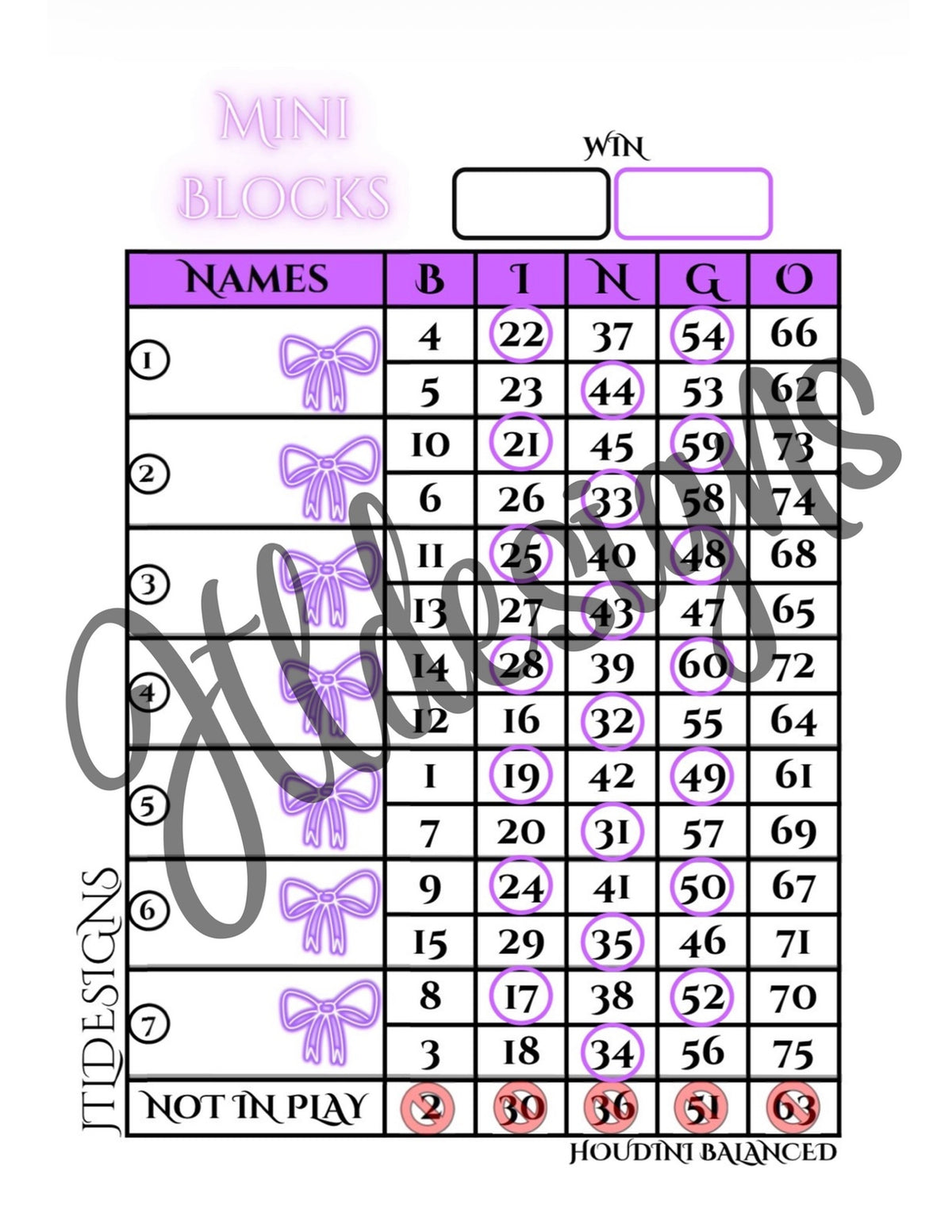 Neon Purple Mini Blocks Bow CTA