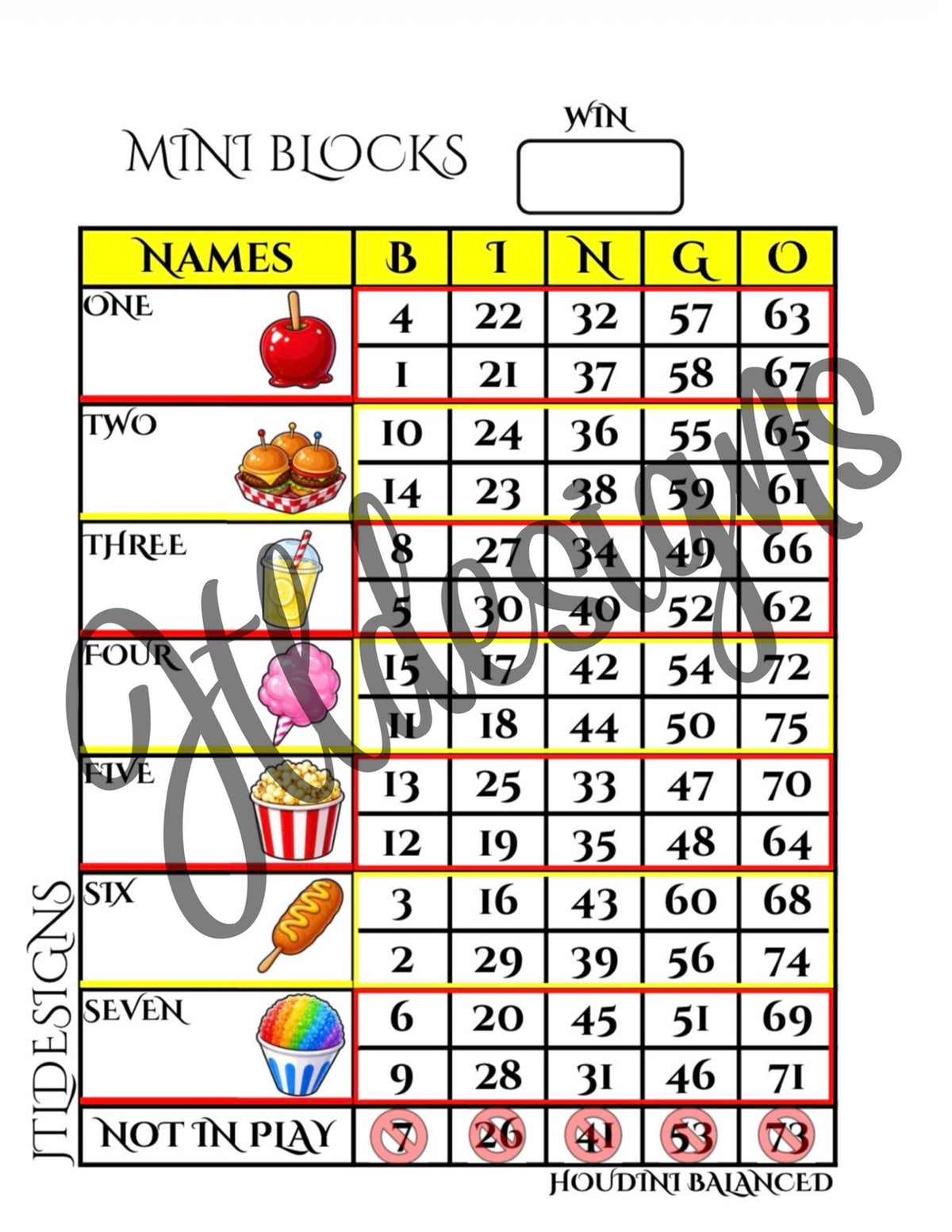 Carnival Food Mini Blocks