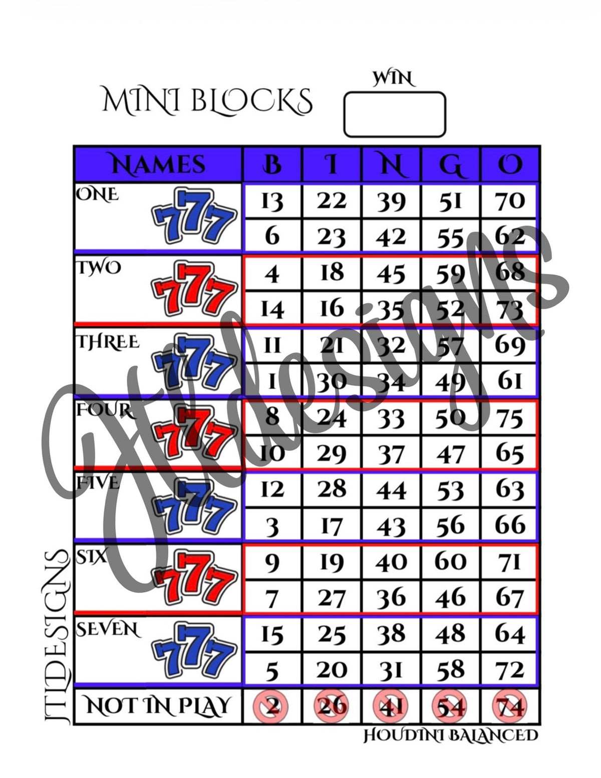 Triple Seven Mini Blocks