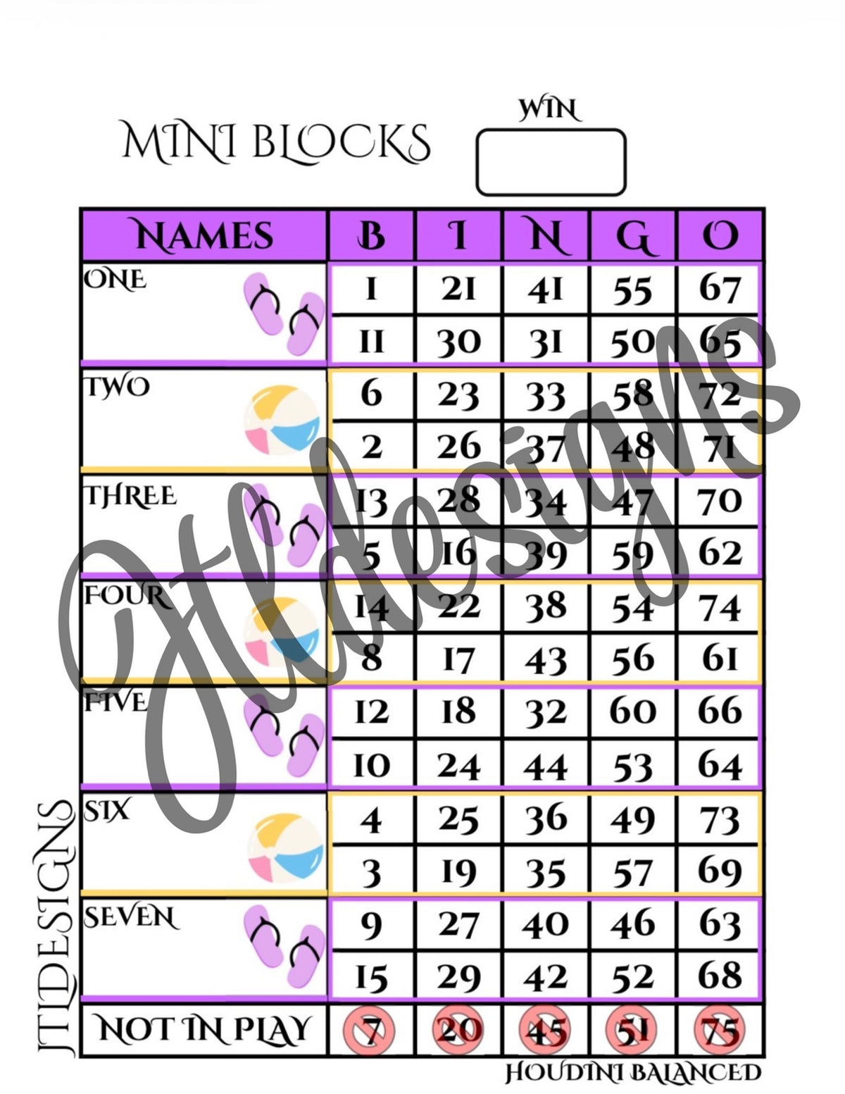 Sandals & Beach ball Mini Blocks