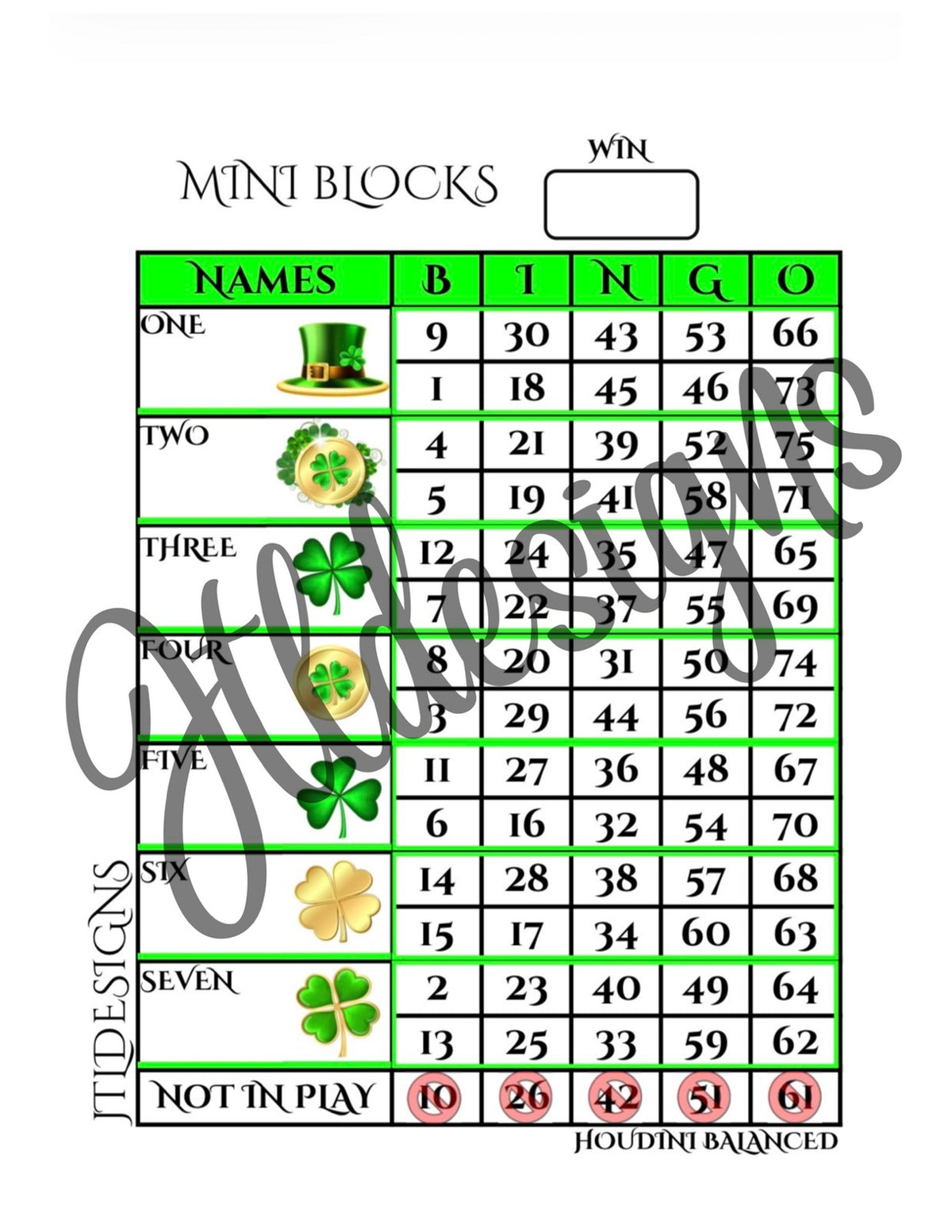 Lucky Green Mini Blocks