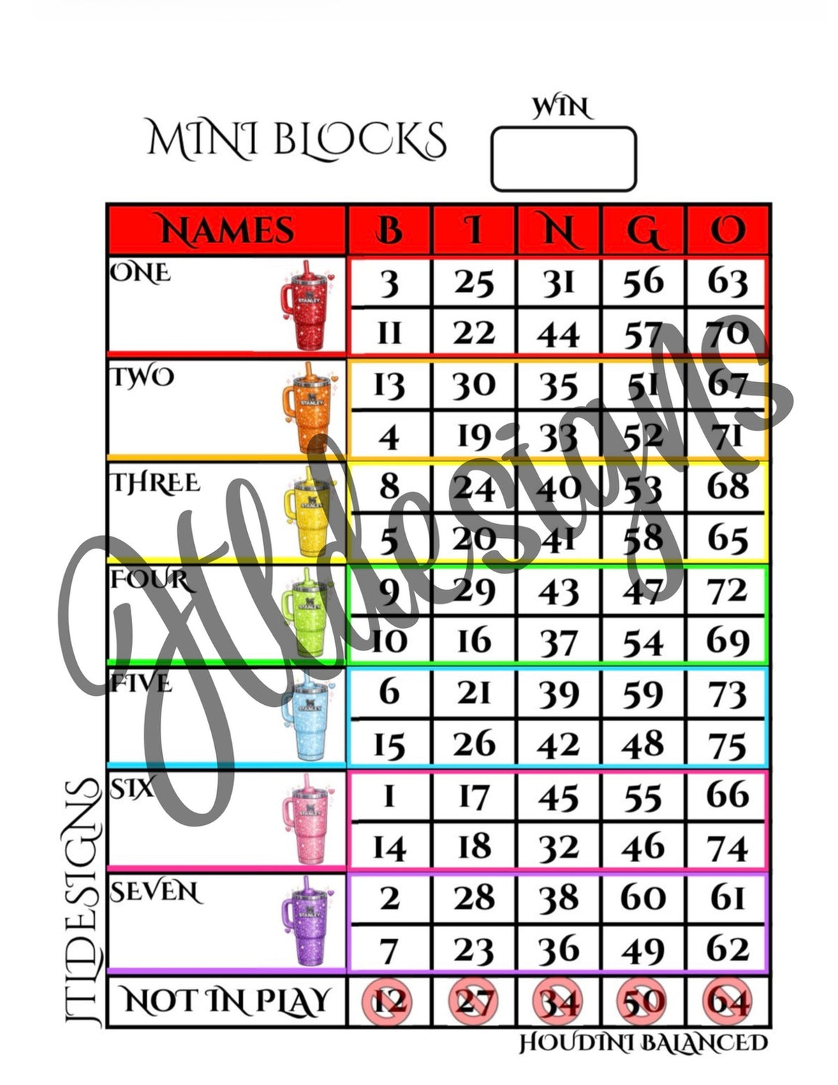 Rainbow Stanley Mini Blocks