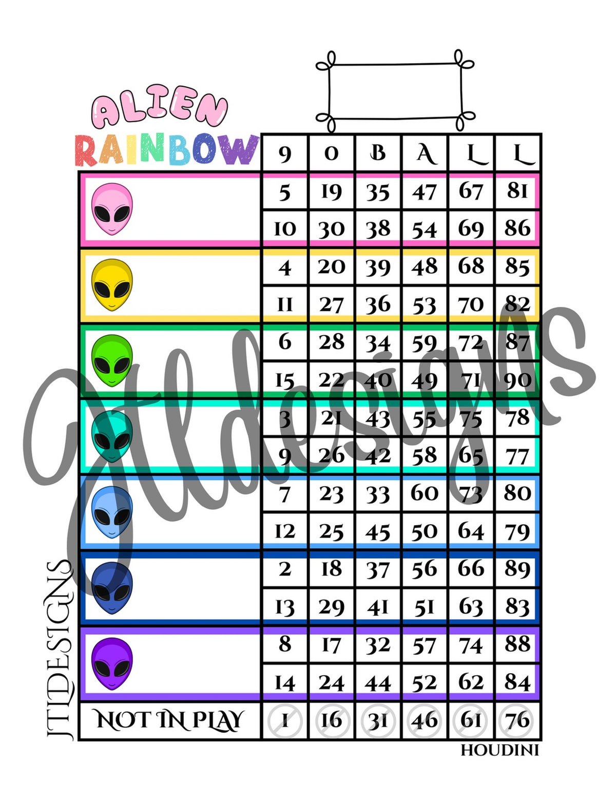 Rainbow alien 90 B