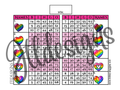 Rainbow Hearts Double Blocks