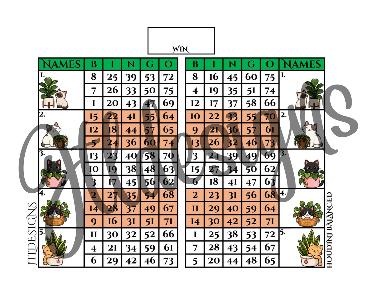 Cats & Plants Double Blocks