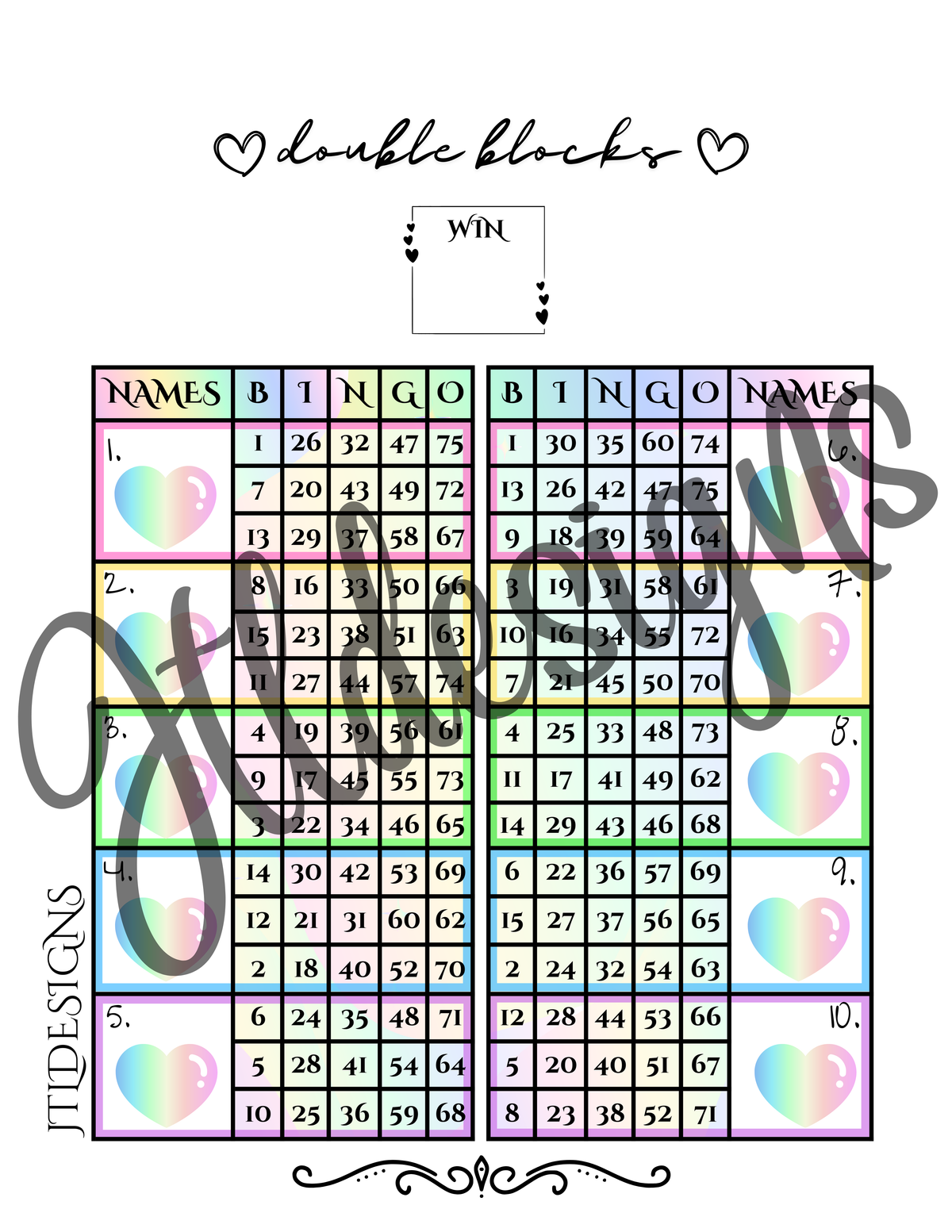 Rainbow Gradient Double Blocks