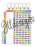 Rainbow Hearts 90 Ball