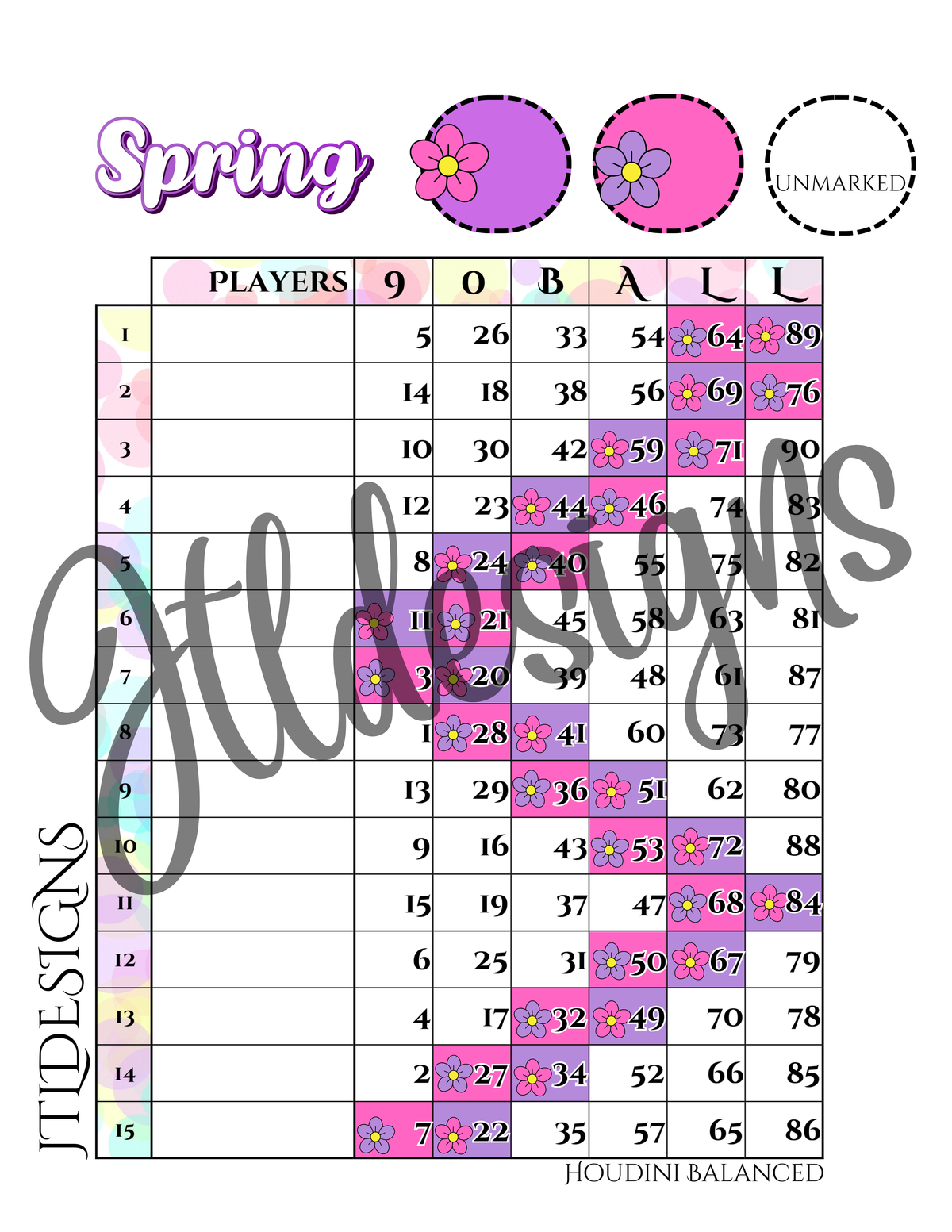 Spring Flowers 90 Ball
