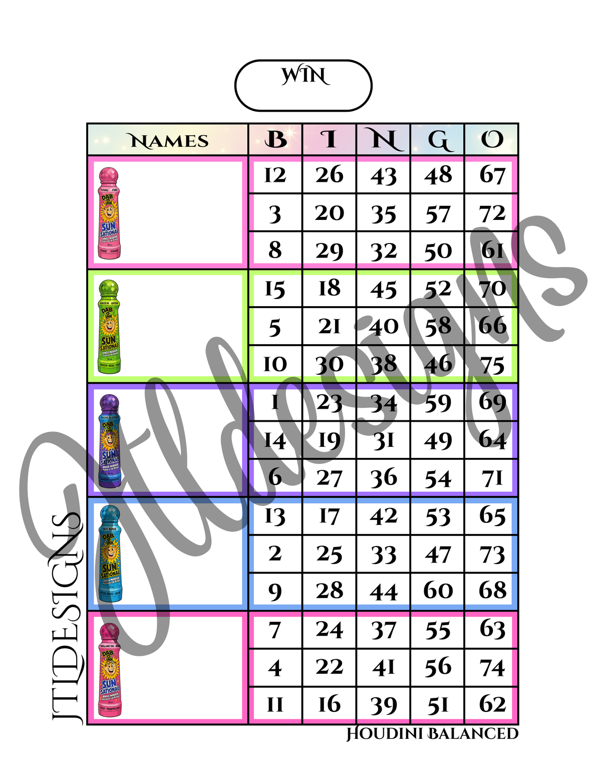 Sunsational Dabberz Rainbow Blocks