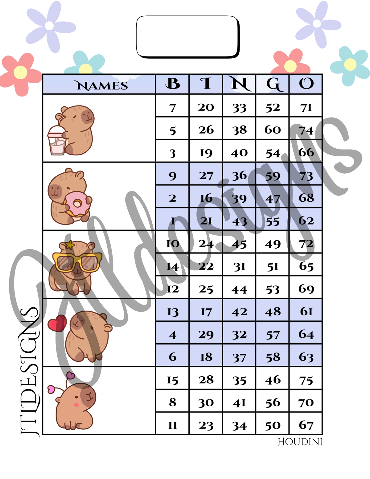 Pastel Capybara Blocks