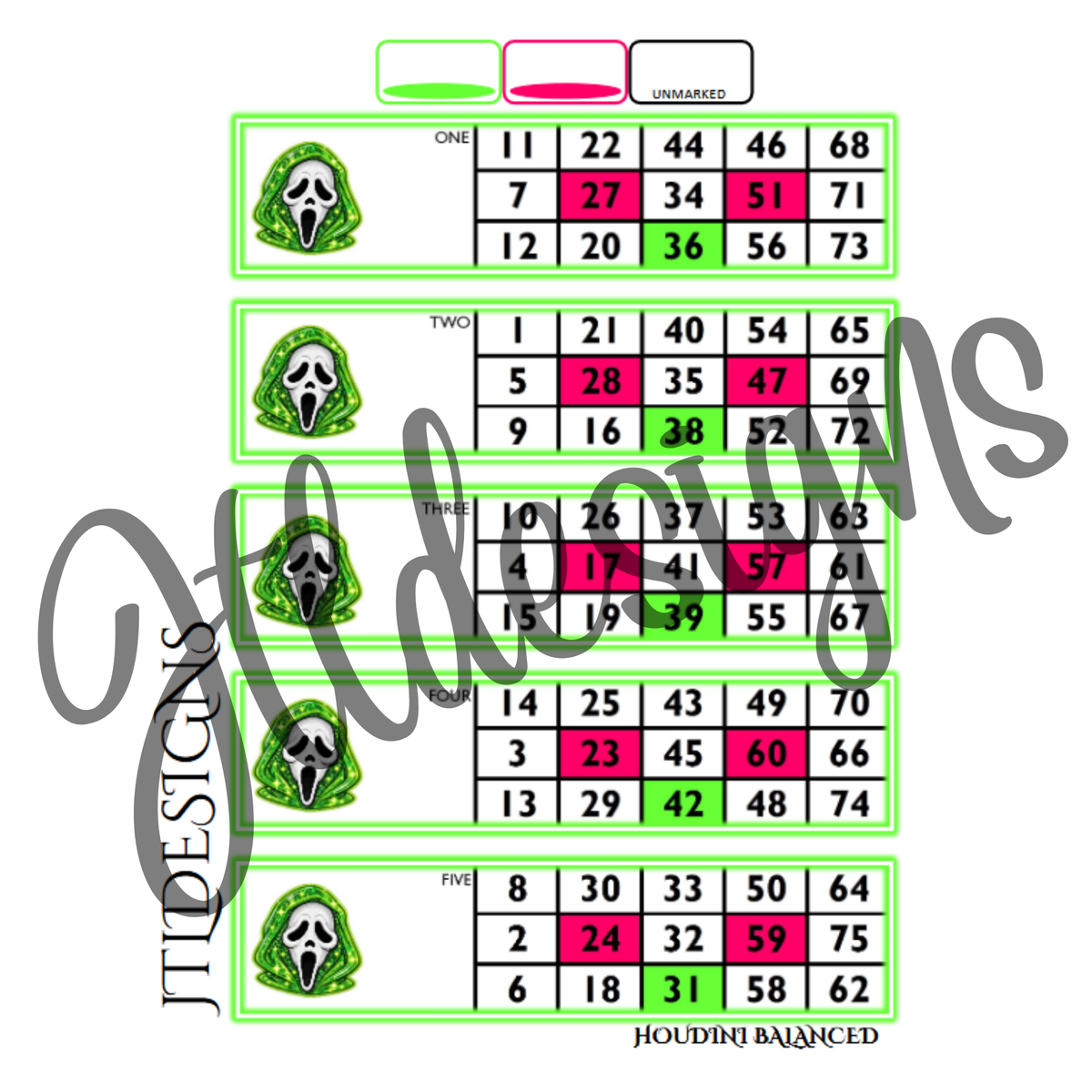 Glittery Ghostface green cta blocks