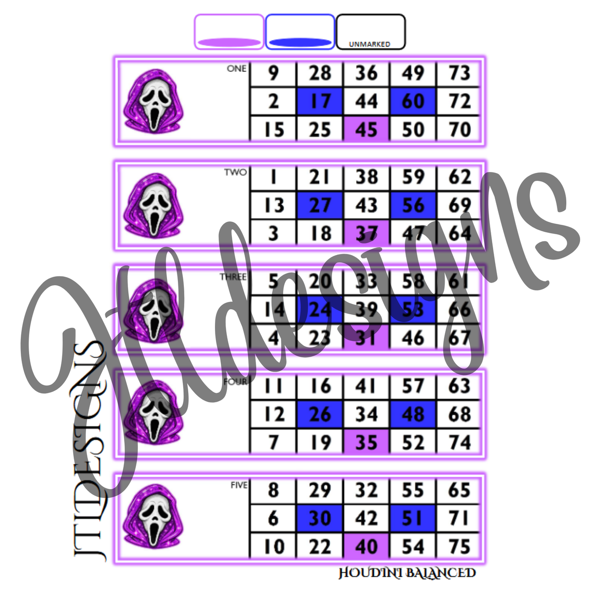 Glittery Ghostface purple cta blocks