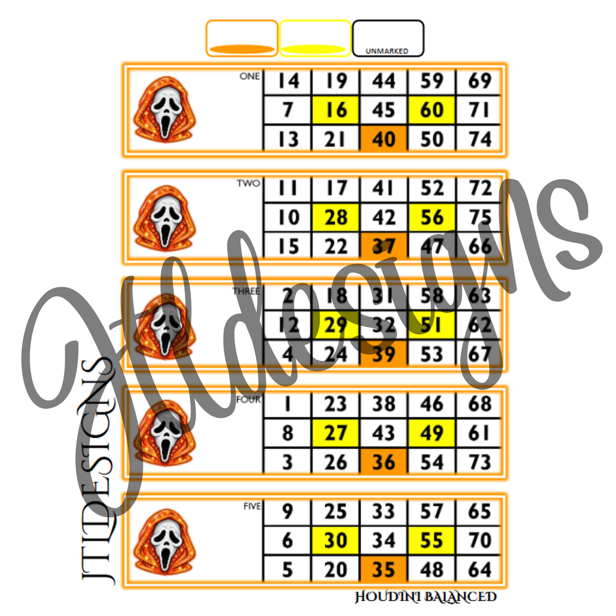 Glittery Ghostface orange cta blocks