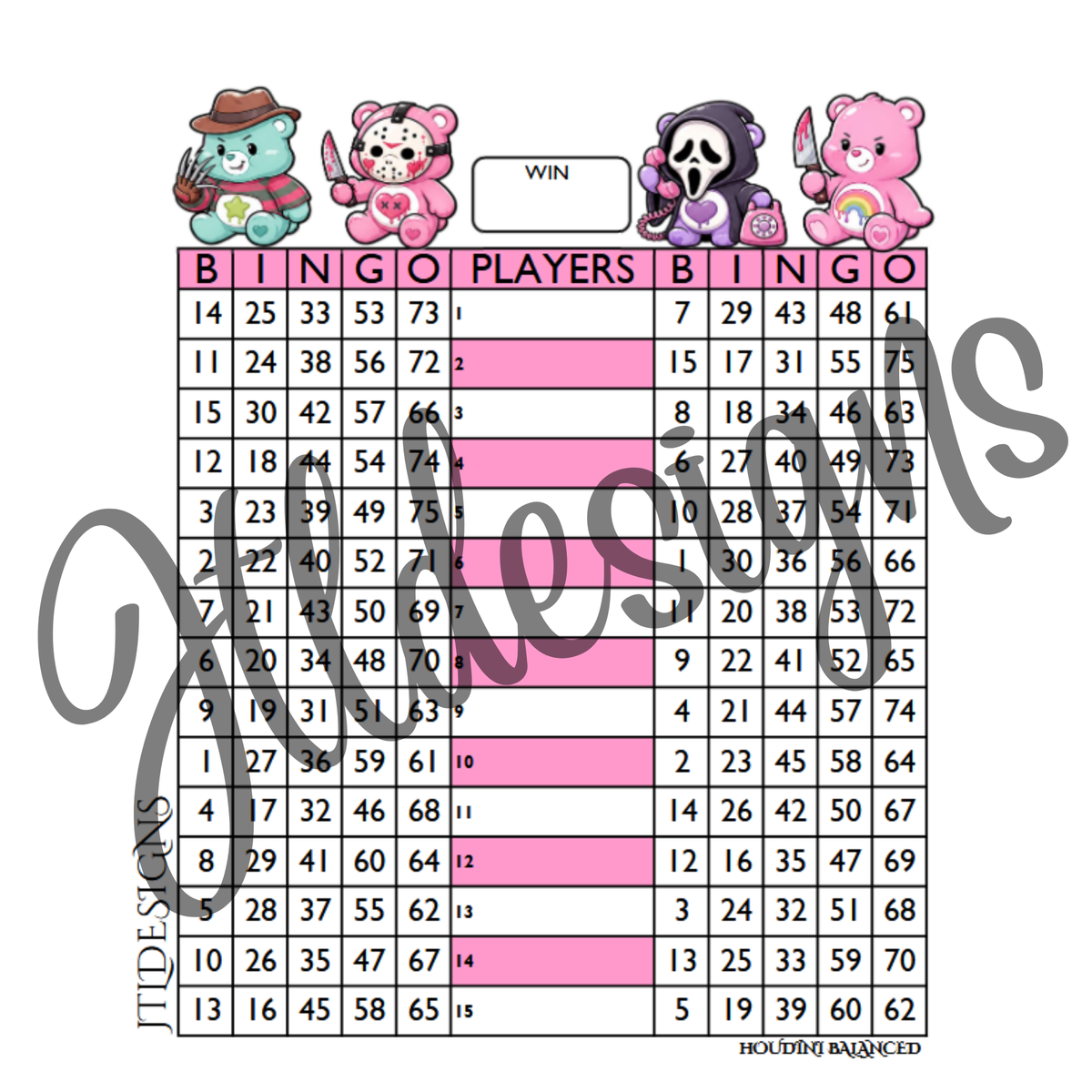 scare bears halloween pink